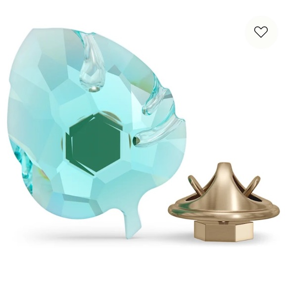 Swarovski Accessories - Swarovski Jungle Beats Leaf Magnet, Blue, Small